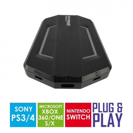 Amstrad SWITCH007 Convertisseur plug & play clavier, souris & casques pour consoles: PS3/4 - XBOX 360/ONE/S/X - SWITCH