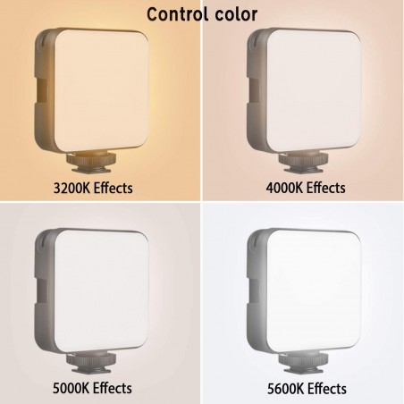 W64 Kit d'éclairage de vidéoconférence avec trépied - Autonome sur batterie - Couleur du blanc ajustable - Ajustable 38cm à 1m