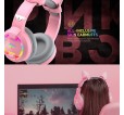 GAMENOTE H2233d Casque gaming fille rose avec oreilles de chat éclairage RGB pour PC & console - Haut-parleur 50mm GAMENOTE H2233d Casque gaming fille rose avec oreilles de chat éclairage RGB pour PC & console - Haut-parleur 50mm