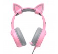 GAMENOTE H2233d Casque gaming fille rose avec oreilles de chat éclairage RGB pour PC & console - Haut-parleur 50mm GAMENOTE H2233d Casque gaming fille rose avec oreilles de chat éclairage RGB pour PC & console - Haut-parleur 50mm