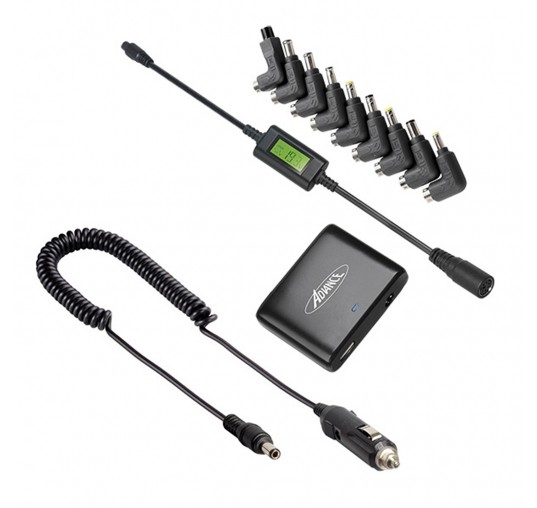 ADVANCE CHG-C090 Chargeur universel prise allume-cigare 90W 3 en 1 pour Ordinateur Portable / Tablette / Smartphone