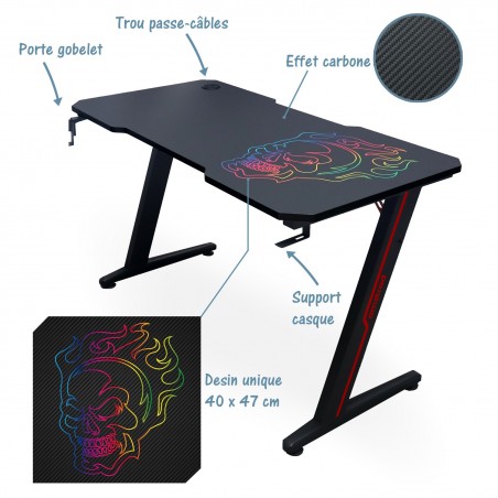 Pack 900-LED-BK-DESK120-SKULL