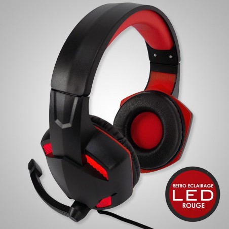 Casque AMSTRAD H555-ROUGE