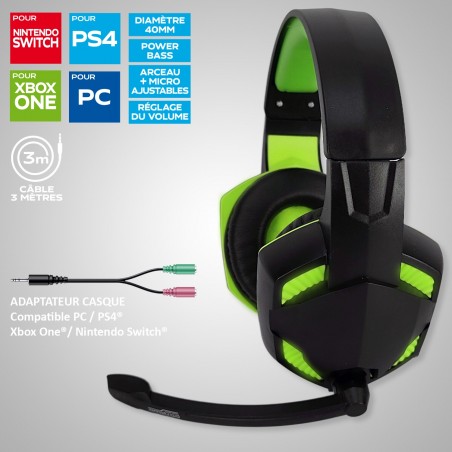 Casque AMSTRAD H555-VERT