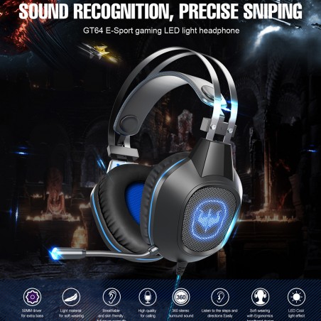 Casque OVLENG GT64-BLUE